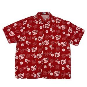 Washington Nationals Hawaiian Shirt Men's L Red‎ MLB Stadium MASN SGA